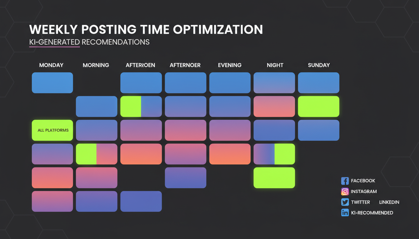 Diagramm zur optimalen Posting-Zeit-Automatisierung im Social Media Marketing
