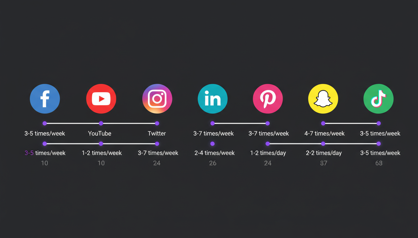 Social media analytics dashboard showing cross-platform performance metrics and engagement data