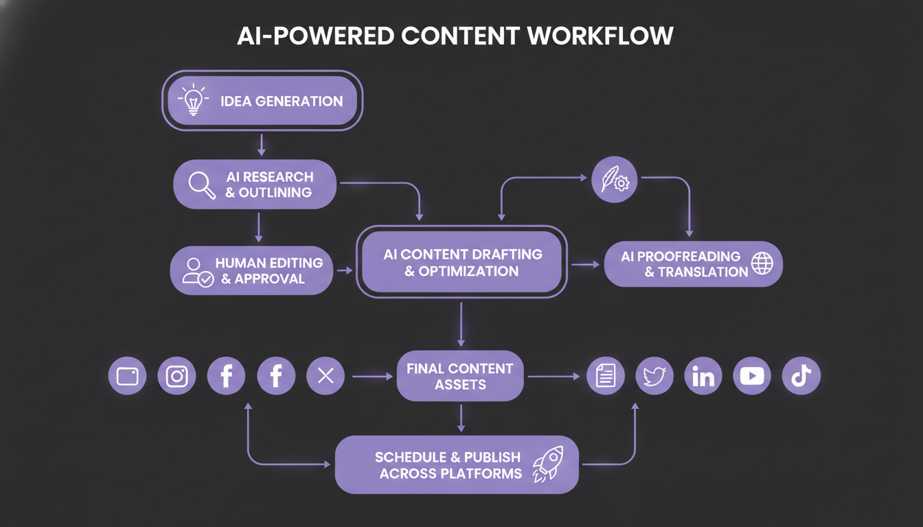 Comparison chart of AI content creation tools by team size and use case