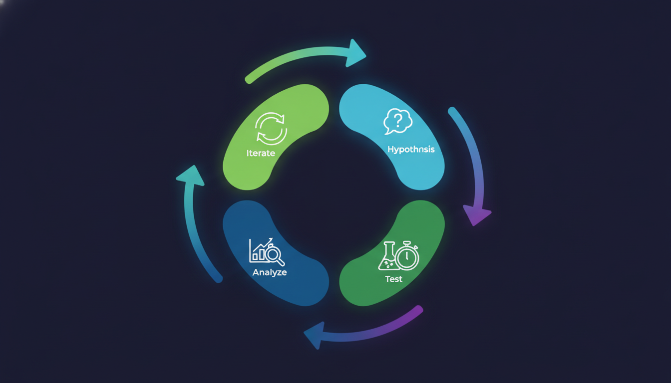 Data-driven content optimization audit process shown as a step-by-step workflow