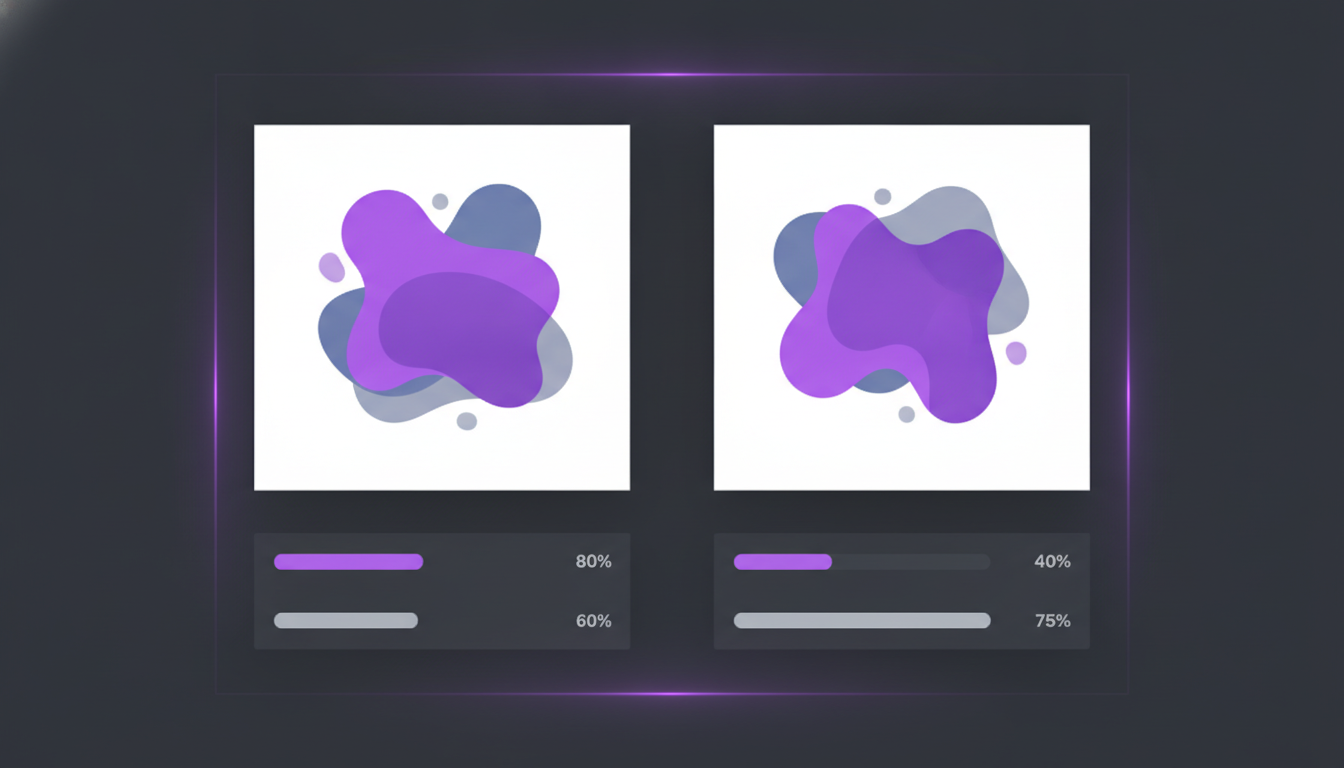 Content A/B testing comparison showing data-driven content optimization variables