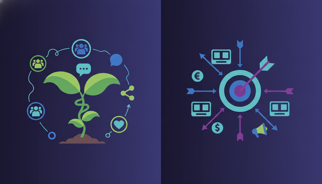 Organic vs. Paid Social Media Vergleich - Übersicht der beiden Strategien