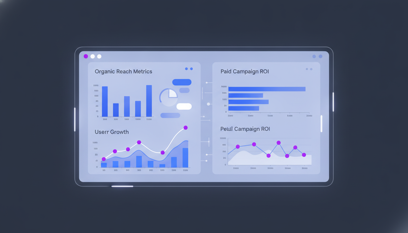 Social Media Analytics Dashboard für Organic und Paid Kampagnen