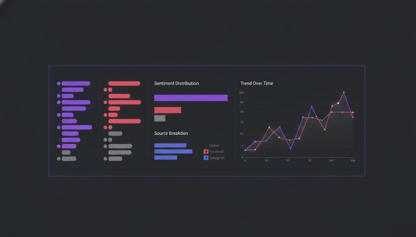 Sentiment-Analyse Diagramm - KI-Analyse von Social Media Daten in Echtzeit