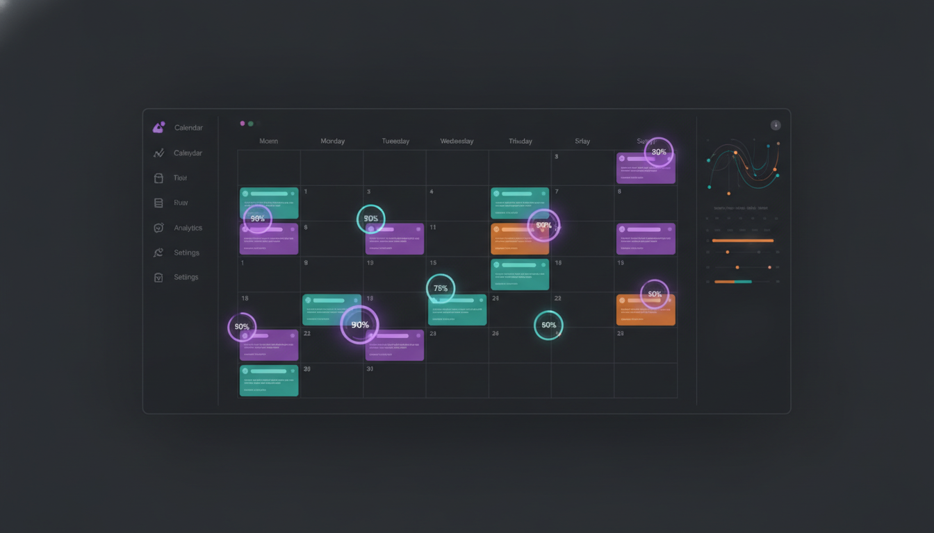 Prädiktive KI-Analyse für Social Media Content-Planung - Dashboard Ansicht