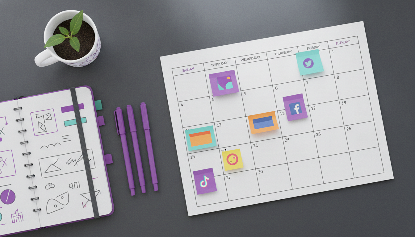 Strategischer Content-Kalender für visuelles Storytelling von Marken