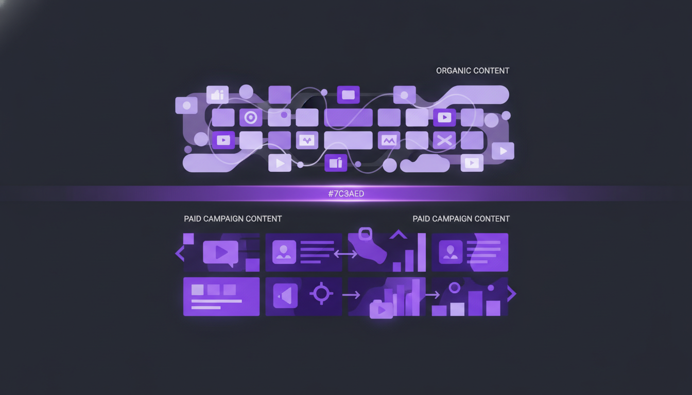 Hybrider Redaktionsplan mit organic und paid social media content