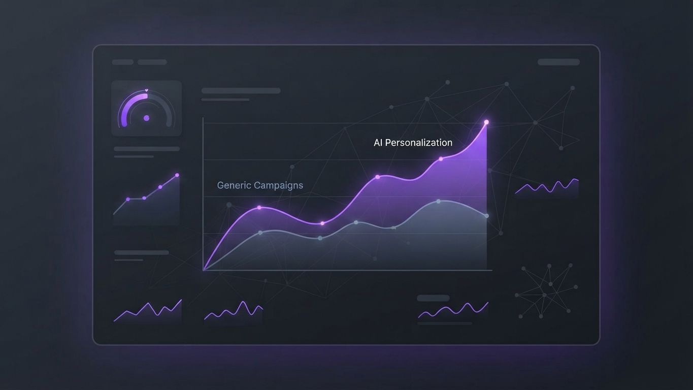 Vergleichsdiagramm KI Personalisierung Marketing Conversion Rate vs generische Kampagnen
