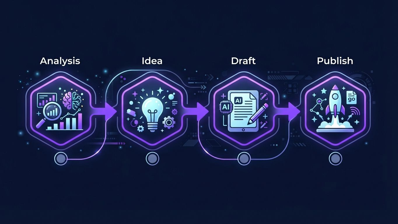 Content-Strategie Workflow mit KI-Automatisierung und redaktioneller Kontrolle