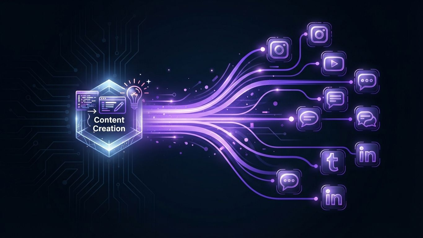Automatisierter Workflow einer Social Media Strategie mit KI-Tool