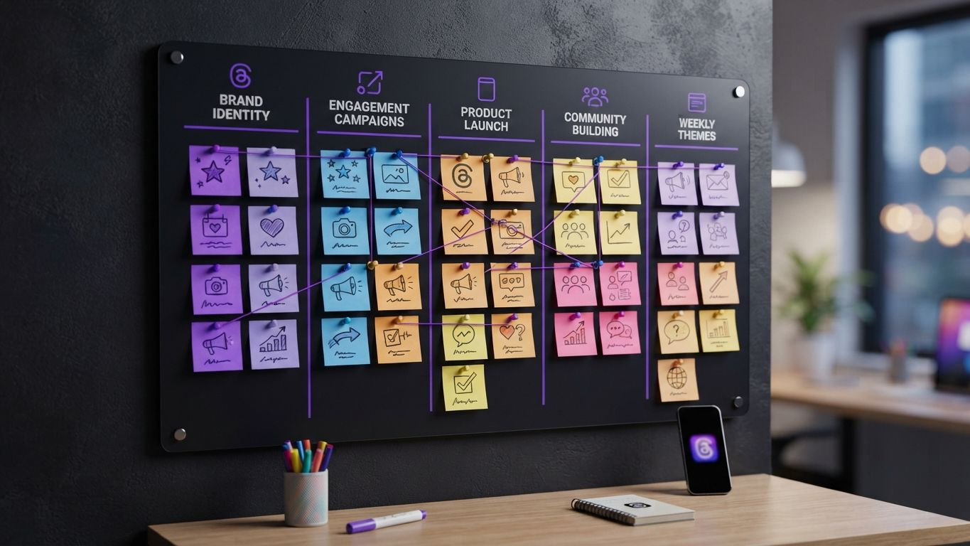 Kalender met beste tijden om te posten op Threads voor marketing